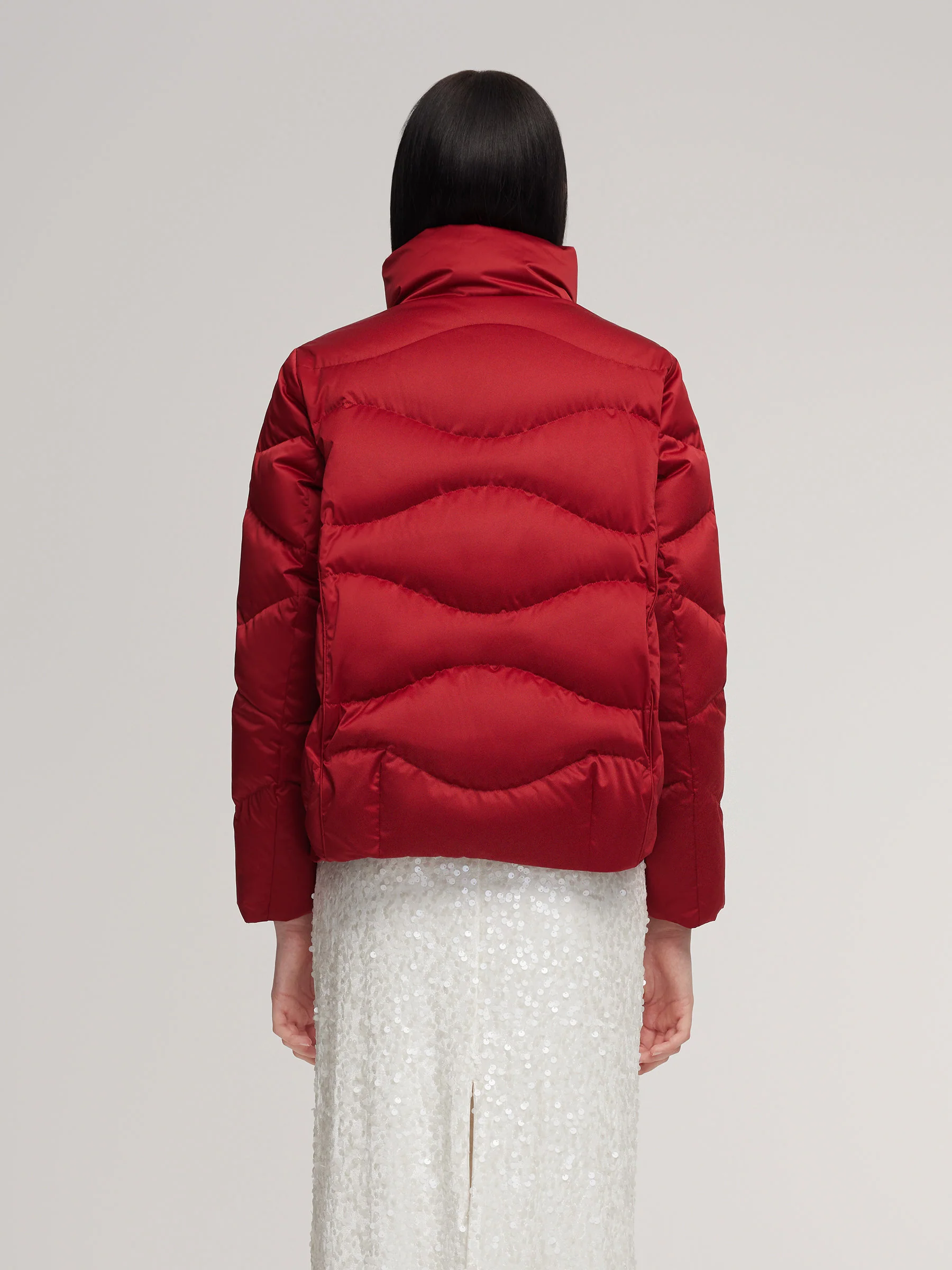 Windproof Magnetic Snap Goose Down Jacket - Image 16