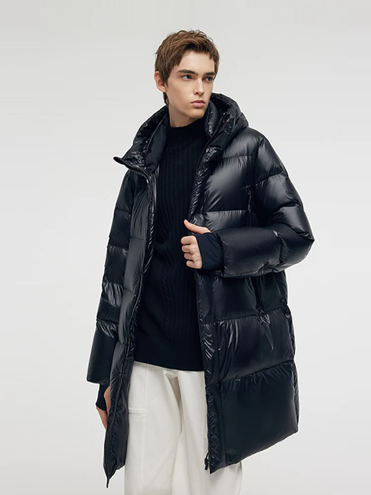 Windproof Warm Hooded Goose Down Coat - Image 11