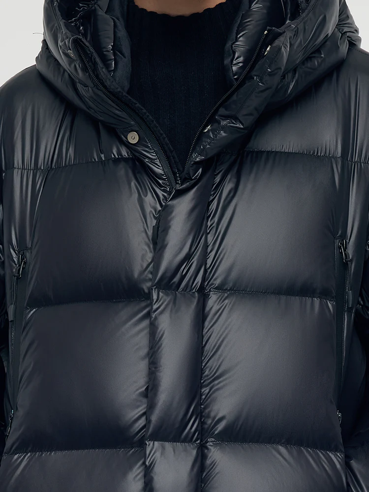 Windproof Warm Hooded Goose Down Coat - Image 13