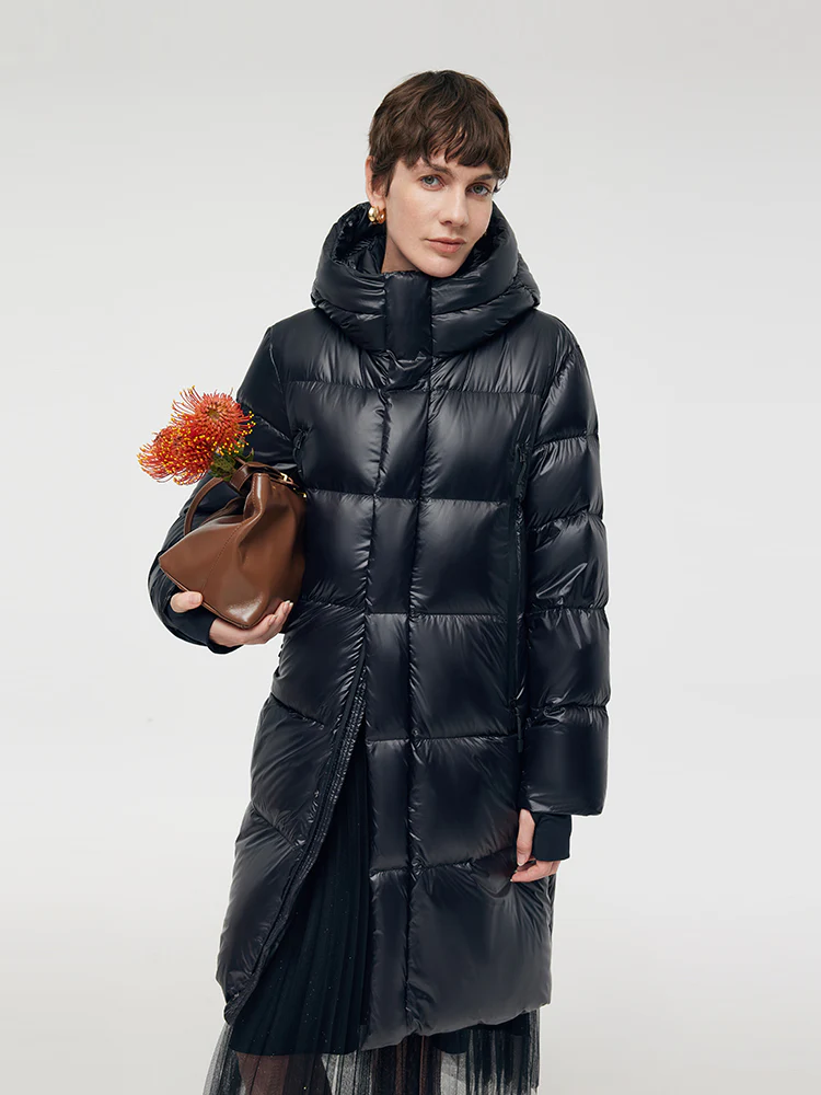 Windproof Warm Hooded Goose Down Coat - Image 3