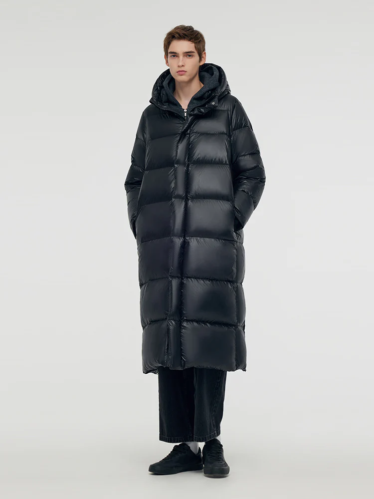 Windproof Warm Hooded Long Goose Down Coat - Image 12