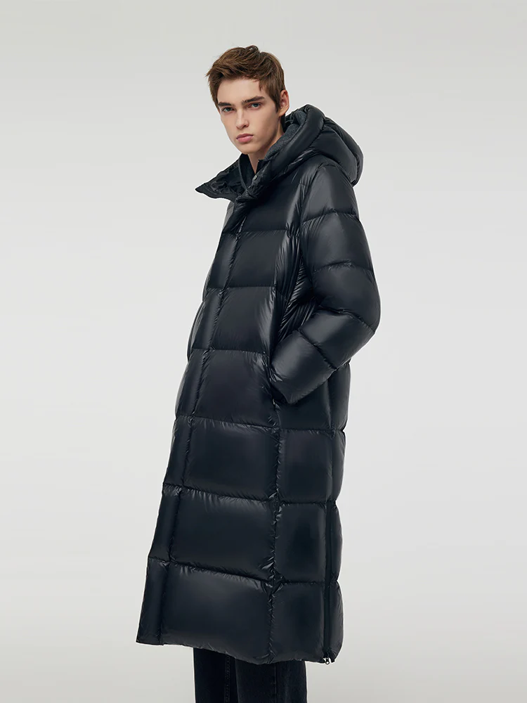 Windproof Warm Hooded Long Goose Down Coat - Image 13