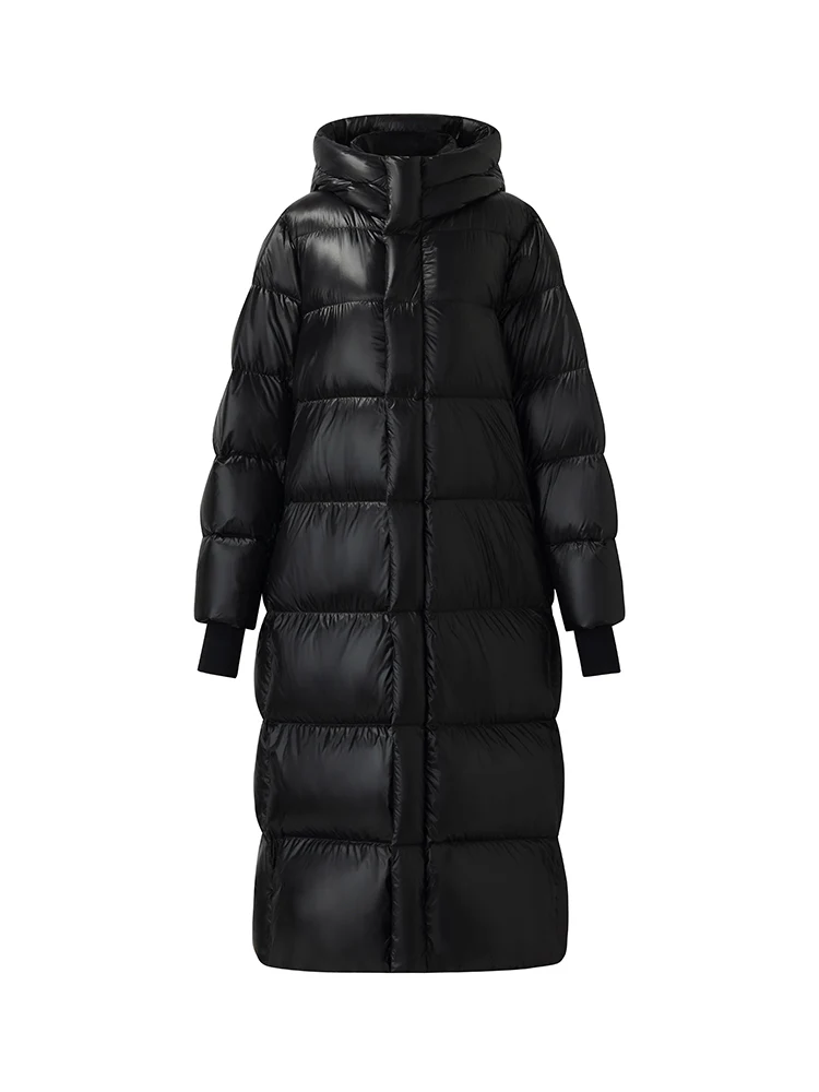Windproof Warm Hooded Long Goose Down Coat - Image 14