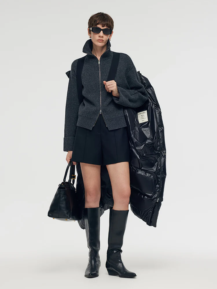 Windproof Warm Hooded Long Goose Down Coat - Image 8