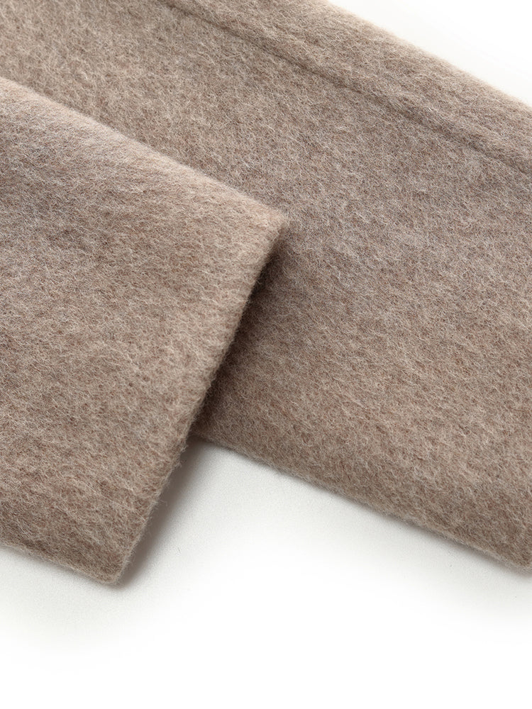 Wool Alpaca Lapel Women Coat - Image 10