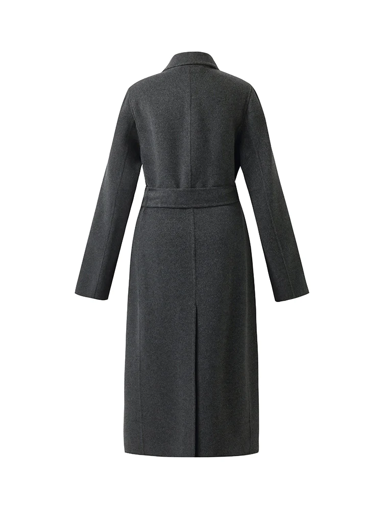 100% Wool Belted Women Overcoat - Image 8