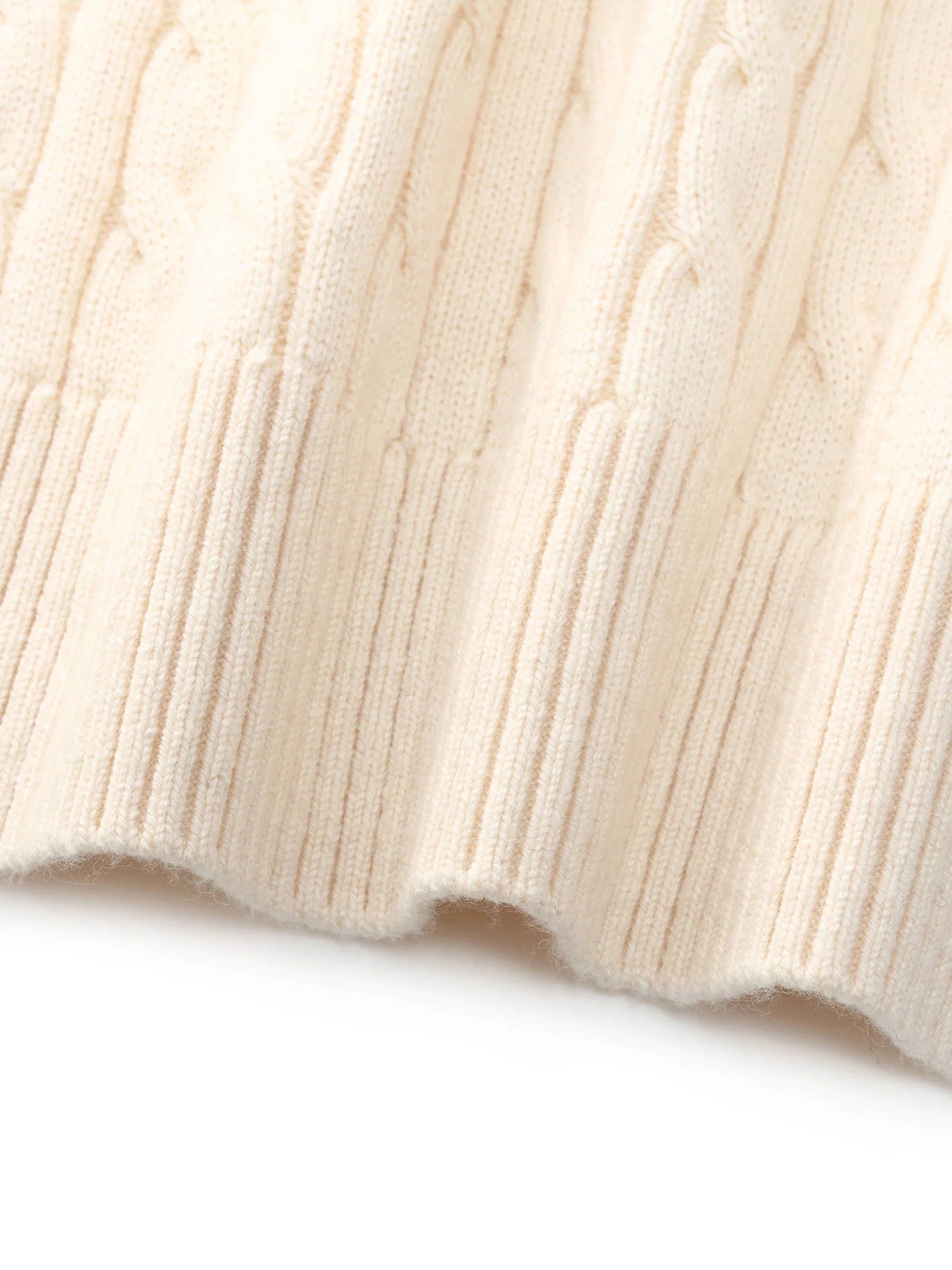 Wool Blend Half-Zip Women Sweater - Image 10