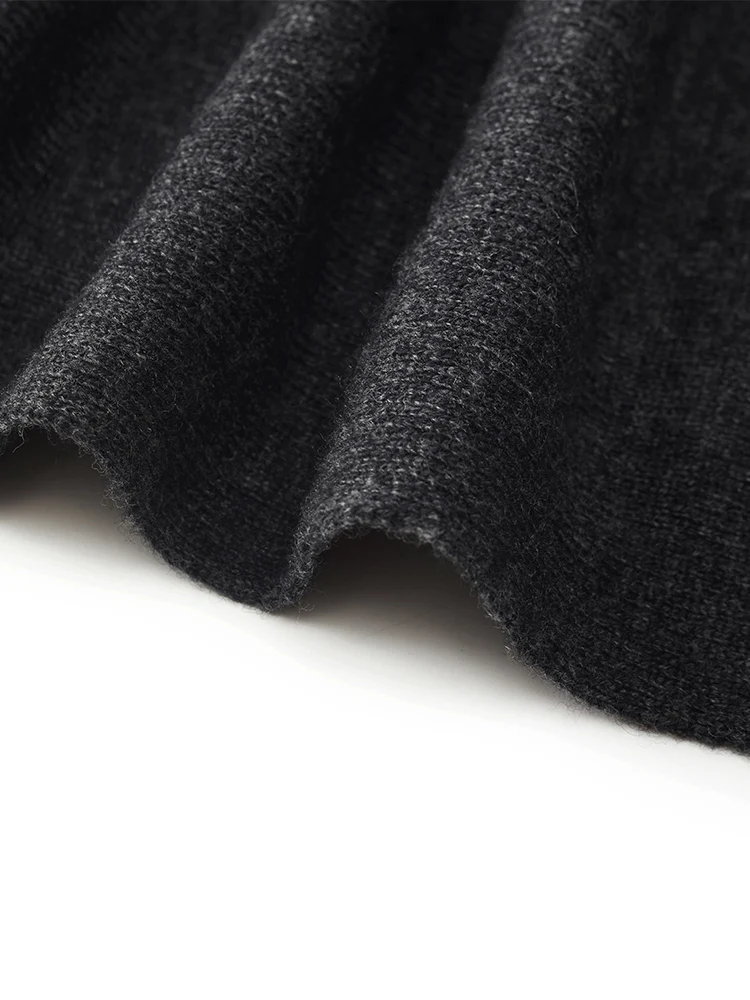 Wool Blend Multi-purpose Scarf And Sleeveless Knitted Midi Dress Two-Piece Set - Image 9