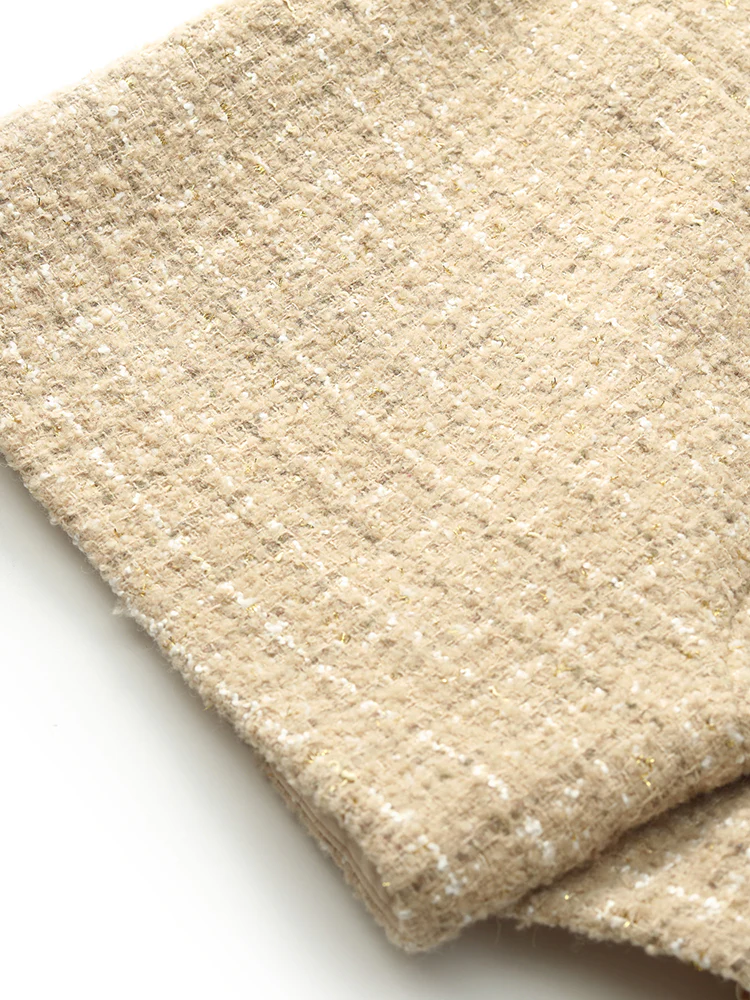 Wool Blend Tweed A-Line Women Shorts - Image 6