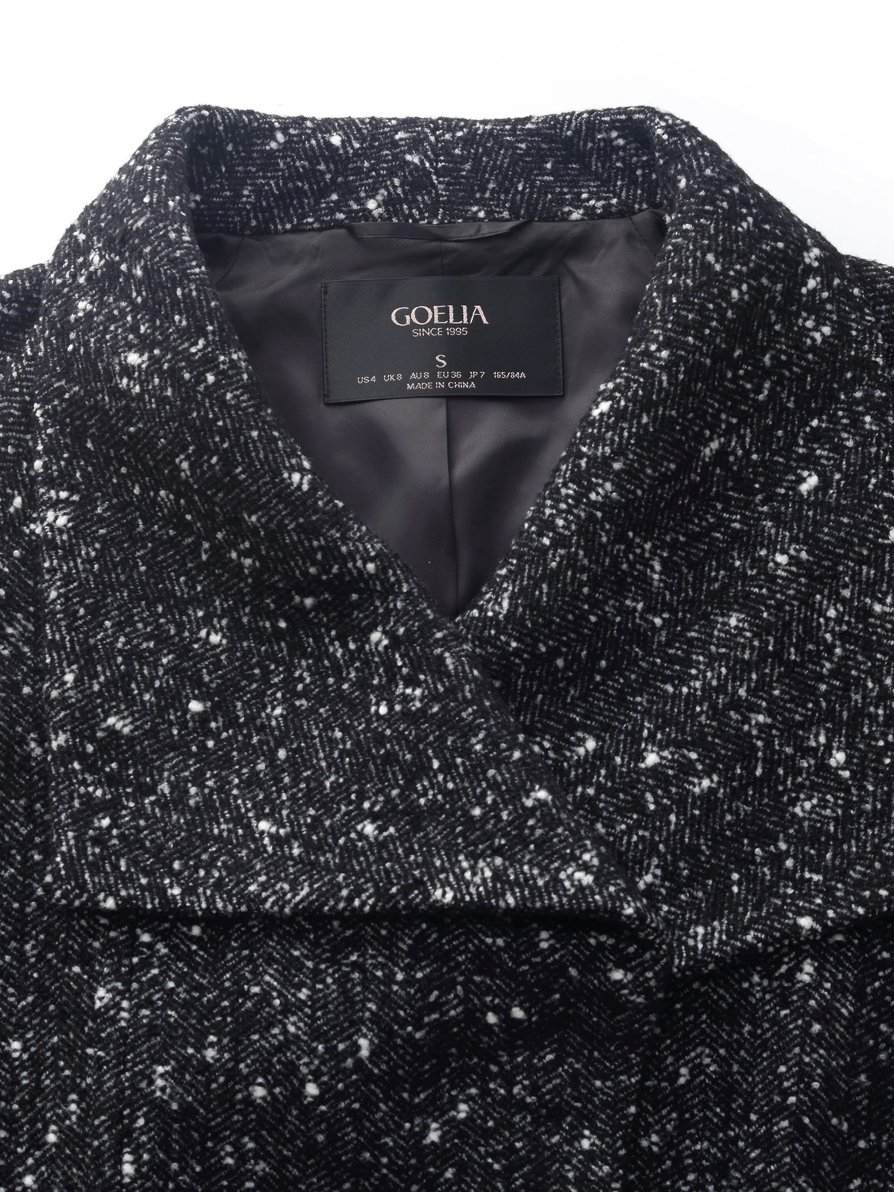 Wool Blend Folded Cuffs Women Jacket - Image 10