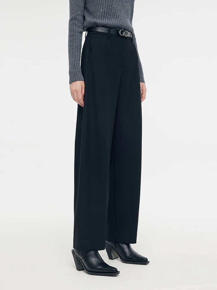 Wool Blend Women Full Length Pants - Image 6