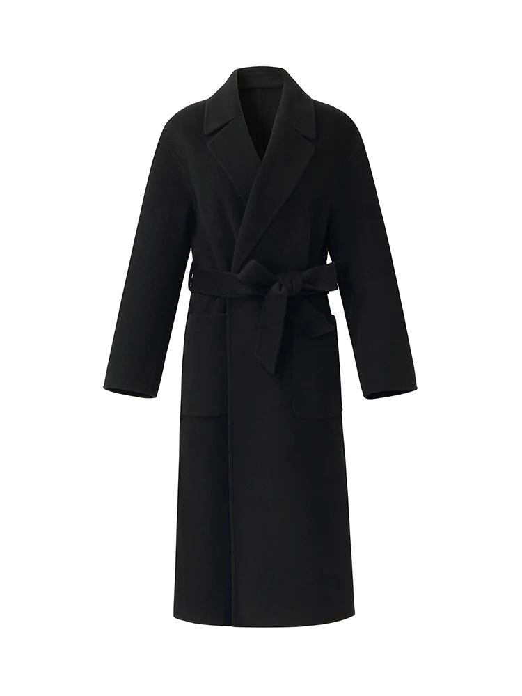 Wool Cashmere Women Belted Overcoat - Image 2
