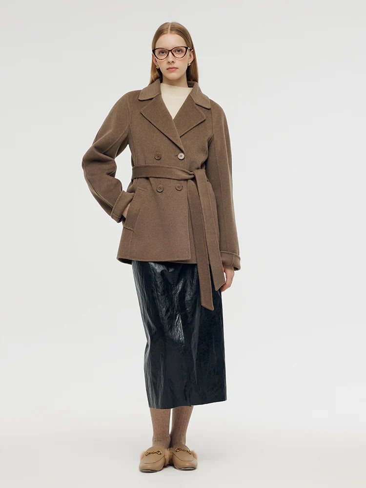 Wool Cashmere Women Wrap Coat - Image 2