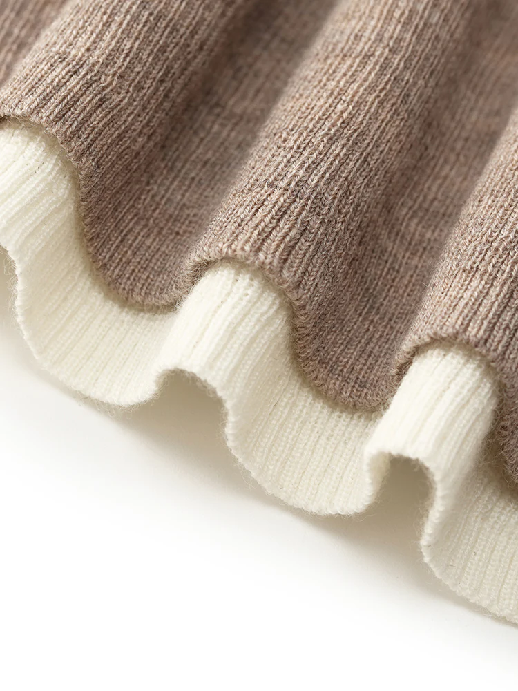 100% Wool Patchwork Women Knit Top - Image 8