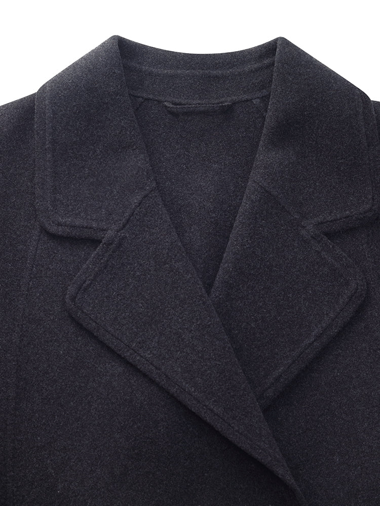 Wool Yak Blend Double-Faced Unisex Coat - Image 8