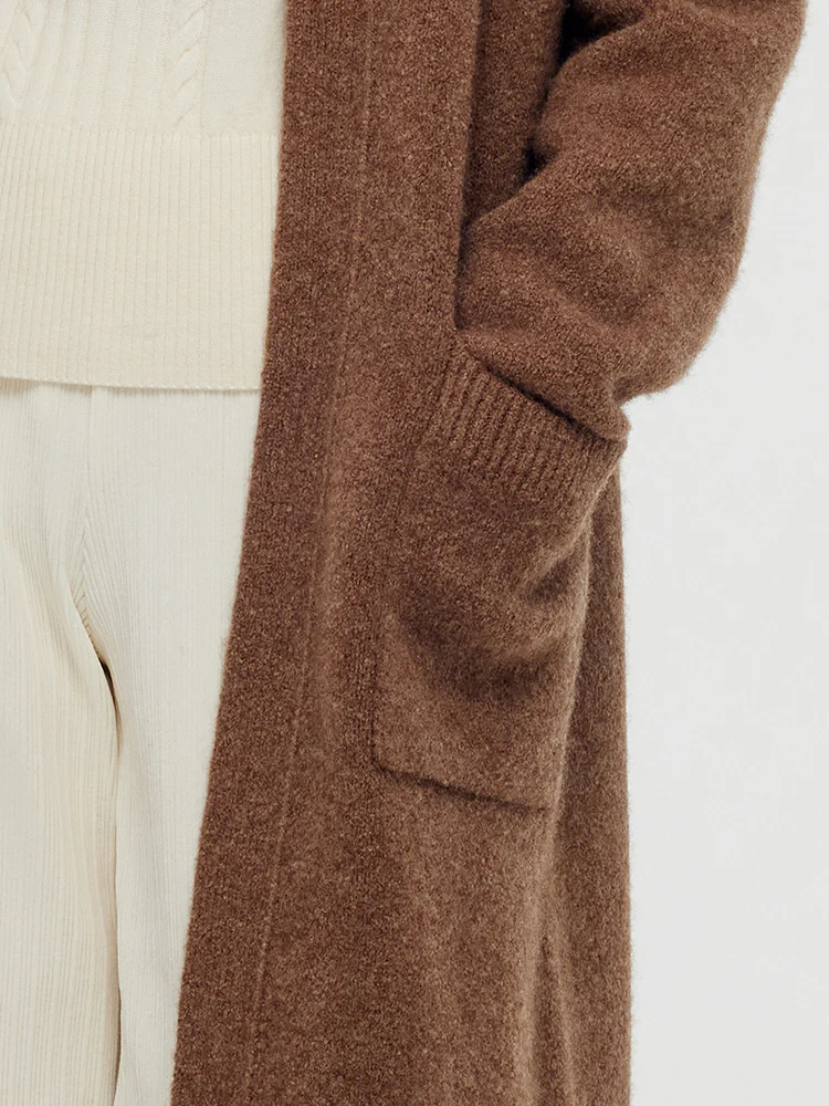 Wool Yak Blend Unisex Long Cardigan - Image 11