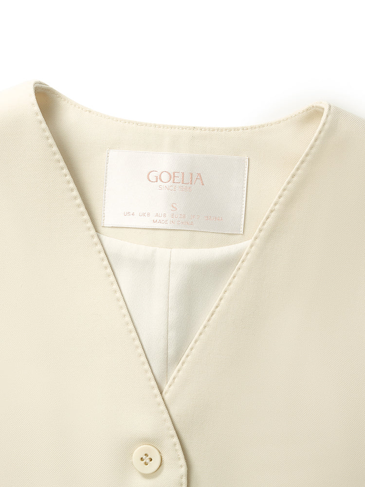 Worsted Wool Single-Breasted Women Vest - Image 10