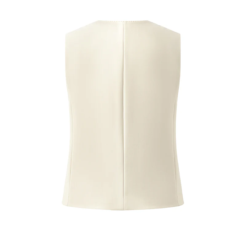 Worsted Wool Single-Breasted Women Vest - Image 18