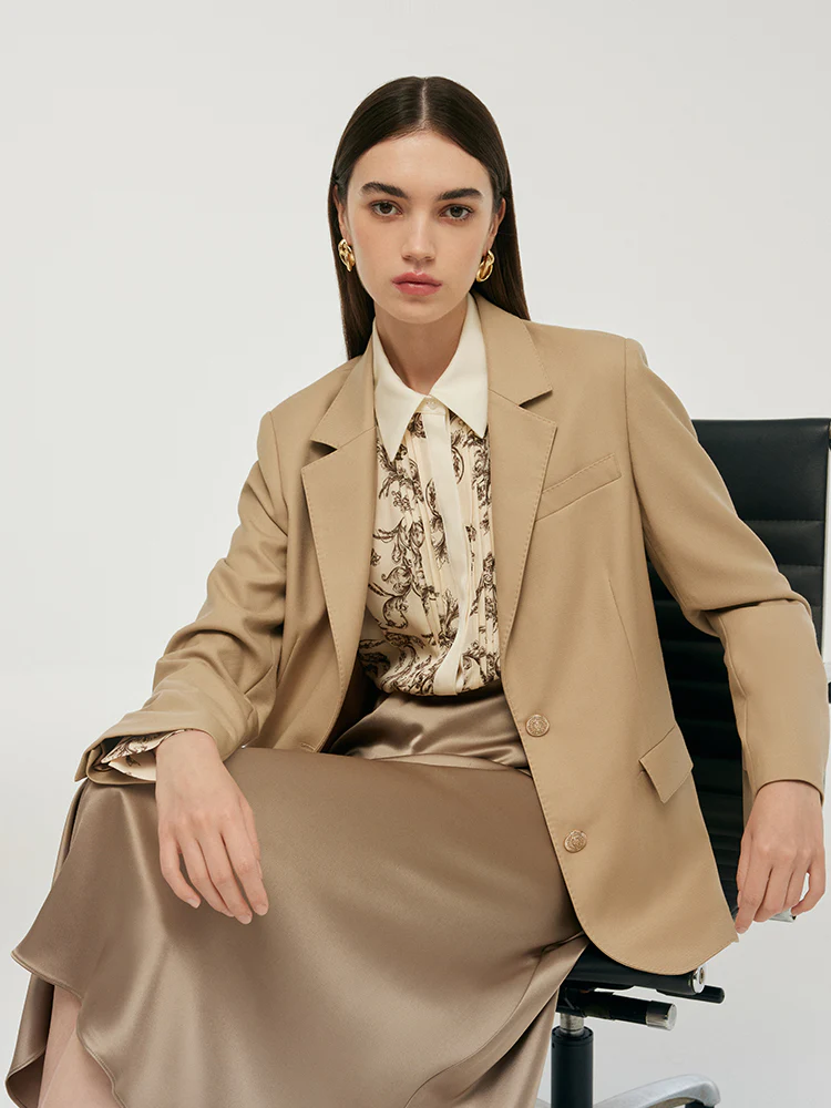 Worsted Woolen Straight Women Blazer - Image 5