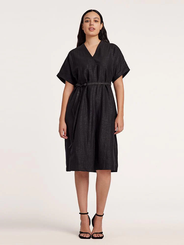 Xiang Yun Silk V-Neck Midi Dress - Image 7