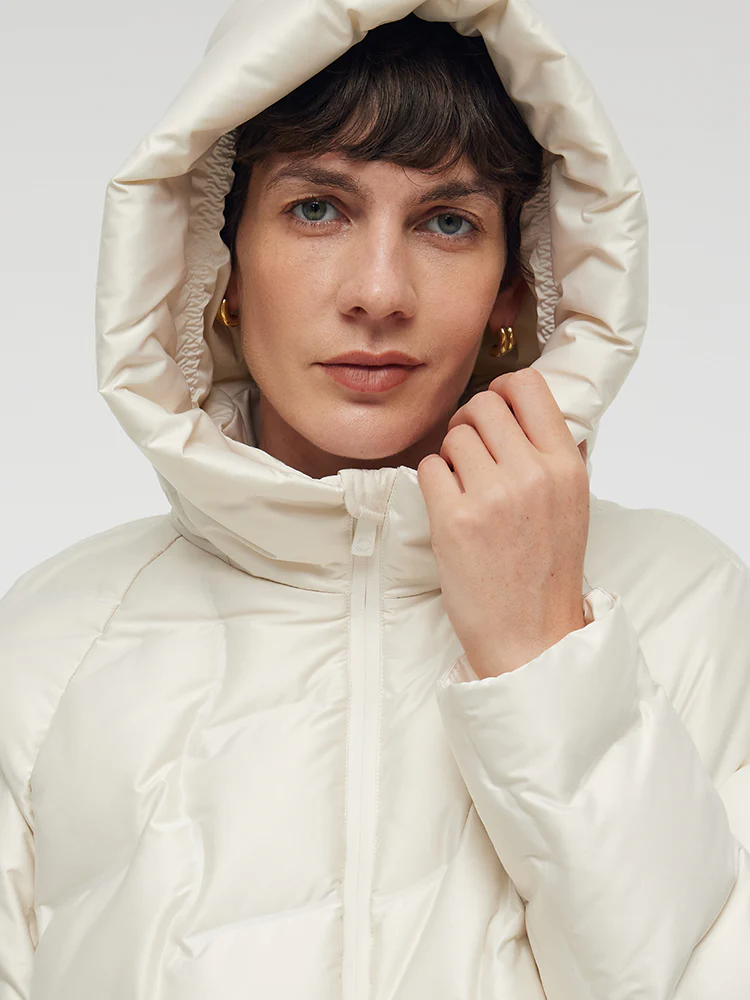 Zip-Up Hooded Goose Down Jacket - Image 6